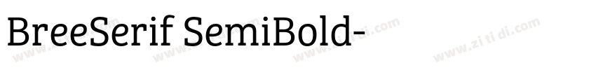 BreeSerif SemiBold字体转换